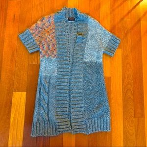 Gottardi Italian Alpaca Wool Long Cardigan Sweater, size small